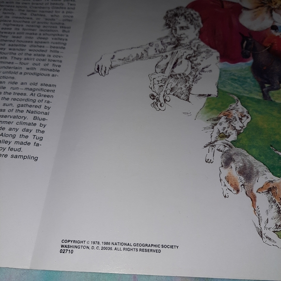 Vintage Map National Geographic USA Maryland Delaware West Virginia Virginia - Picture 3 of 5